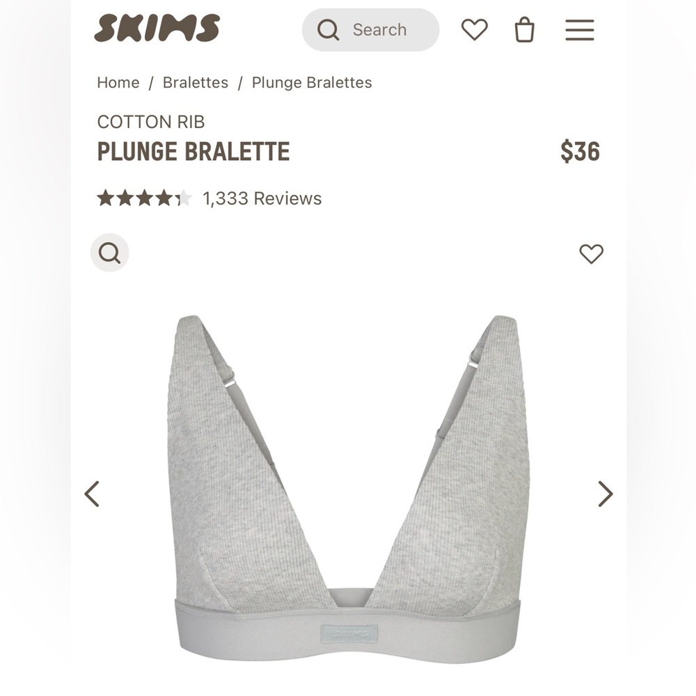 2 skims plunge bralettes size medium